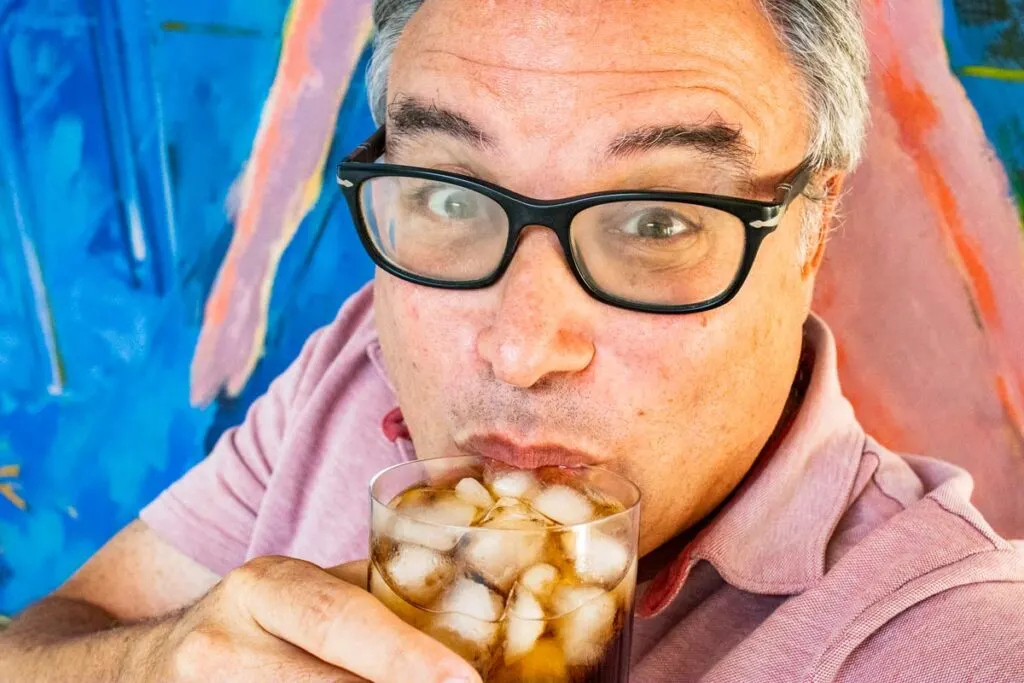 Daryl Drinks a Black Russian Cocktail