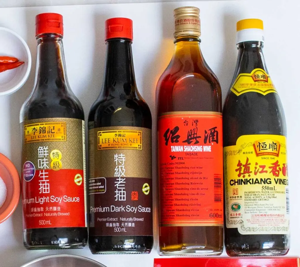 Four Sauces used in Chinese Stir Fry