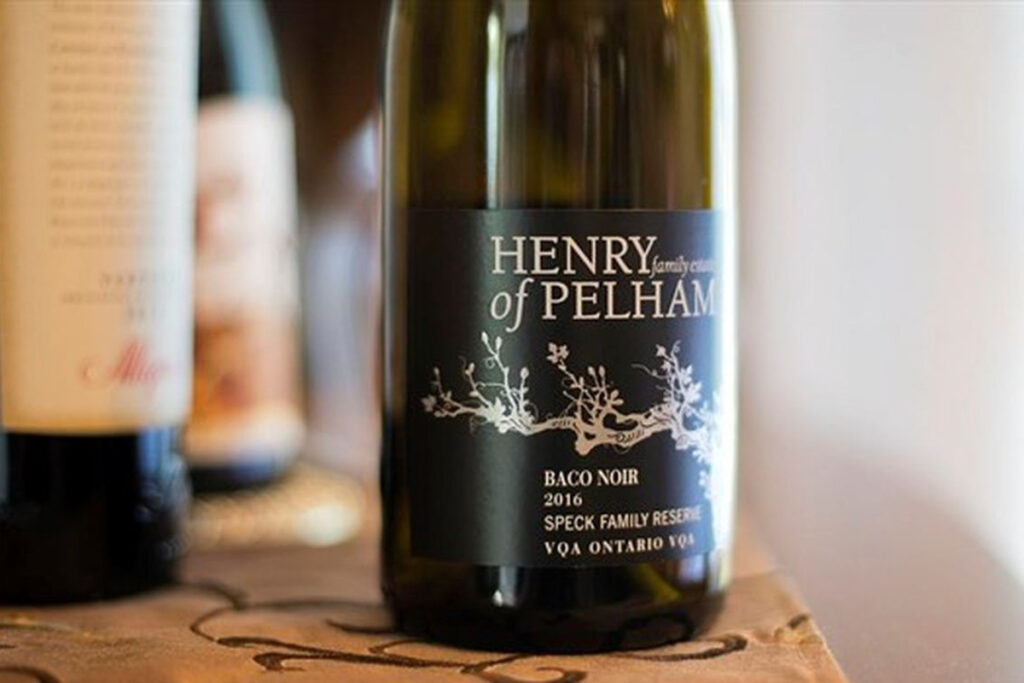 Henry of Pelham Wine Bottle Stock Photo