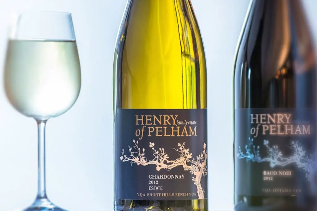 Henry of Pelham Wine Bottles Stock Photo