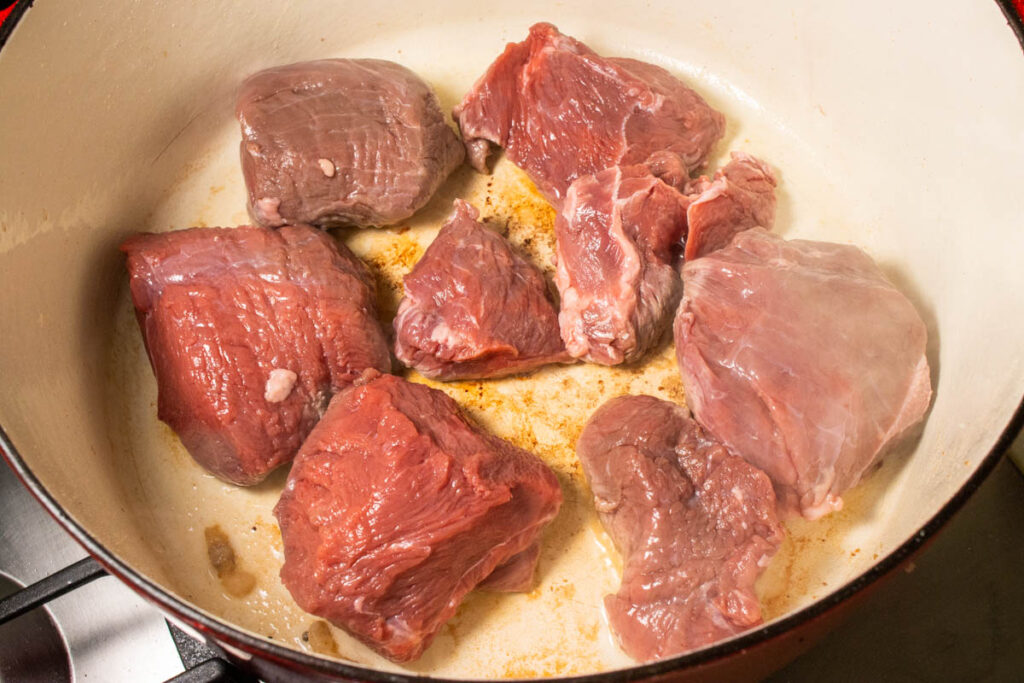 Browning Meat for Pasta alla Genovese Recipe