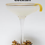 Pinterest image: photo of white lady cocktail with caption reading "White Lady Cocktail"