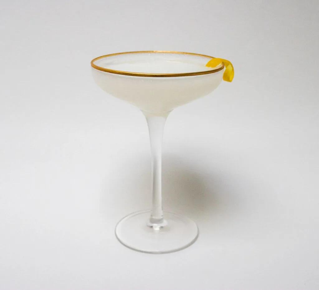 White Lady Cocktail with Lemon Twist