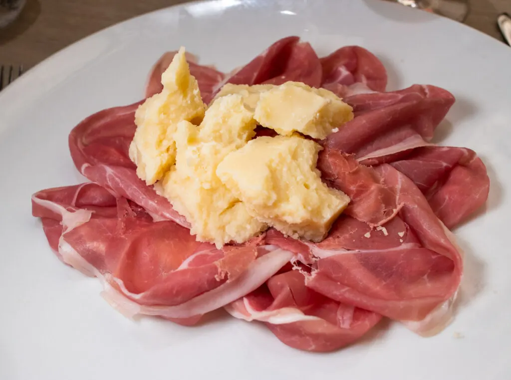 Cheese and Cured Meat on the Costa Smeralda Cruise Ship
