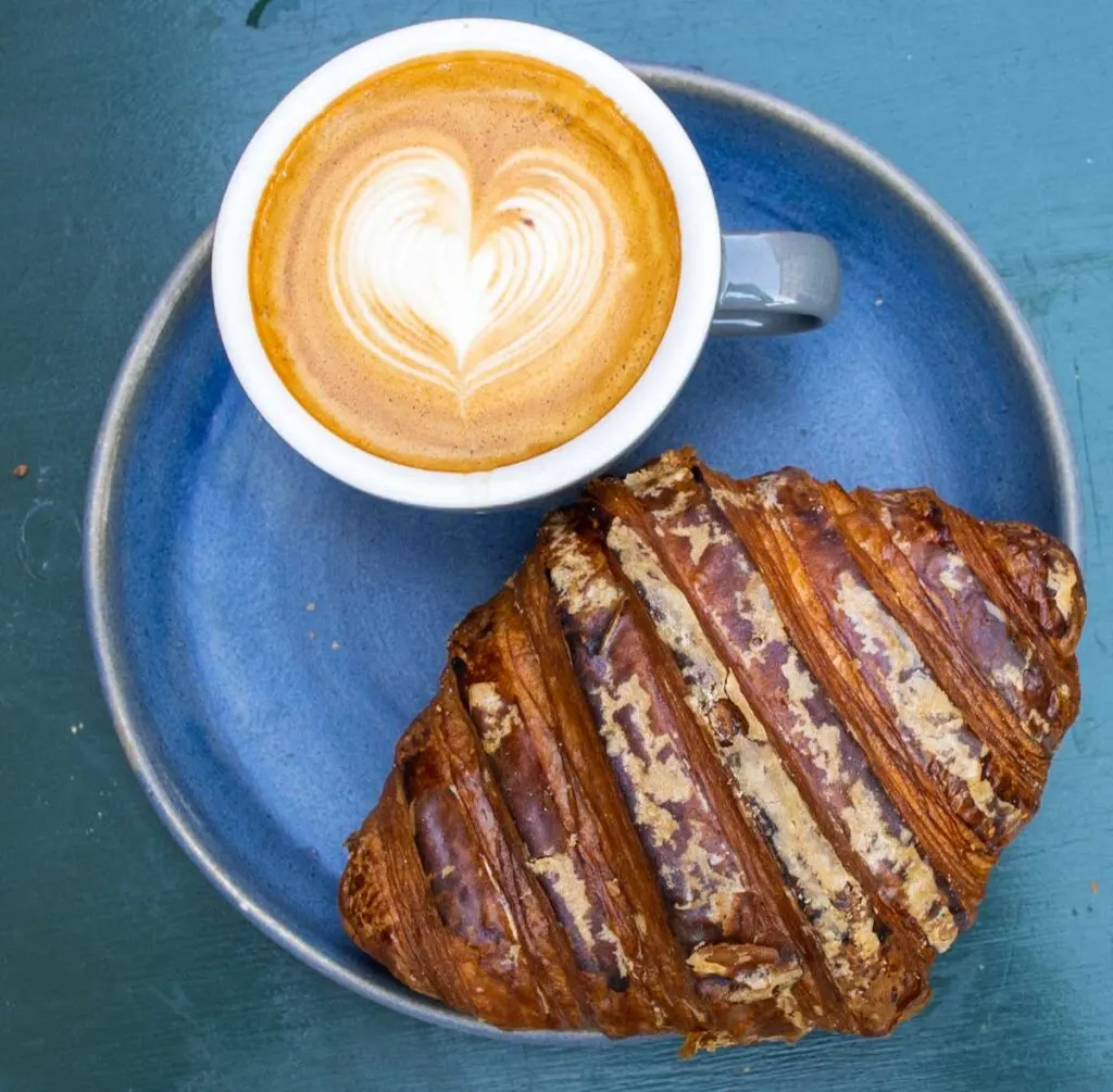 Coffee and Croissant at Andersen and Maillard in Copenhagen