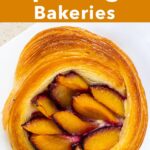 Pinterest image: photo of a Copenhagen pastry with caption reading "The Best Copenhagen Bakeries"