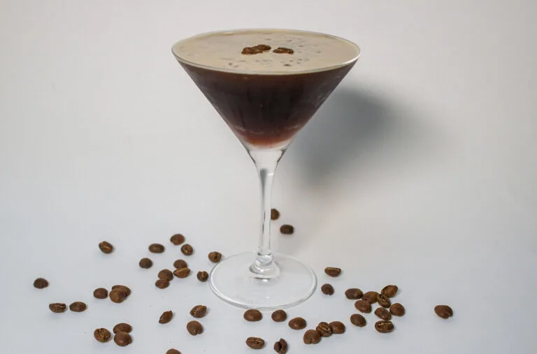 Espresso Martini Surrounded by Beans