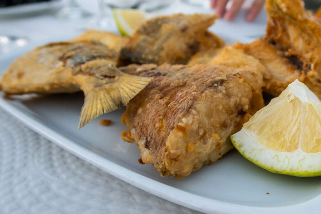 Fried Fish in Olhao Portugal