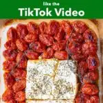 Pinterest image: photo of an TikTok Pasta with caption reading "How to Make Pasta Like the TikTok Recipe"