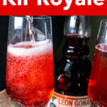 Pinterest image: photo of a kir royale with caption reading "How to Craft a Kir Royale"