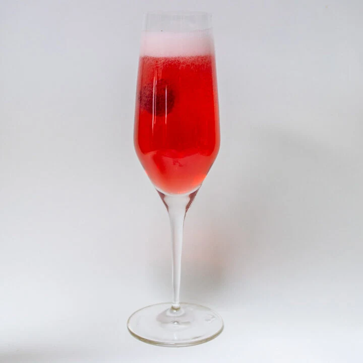 Kir Royale with White Background