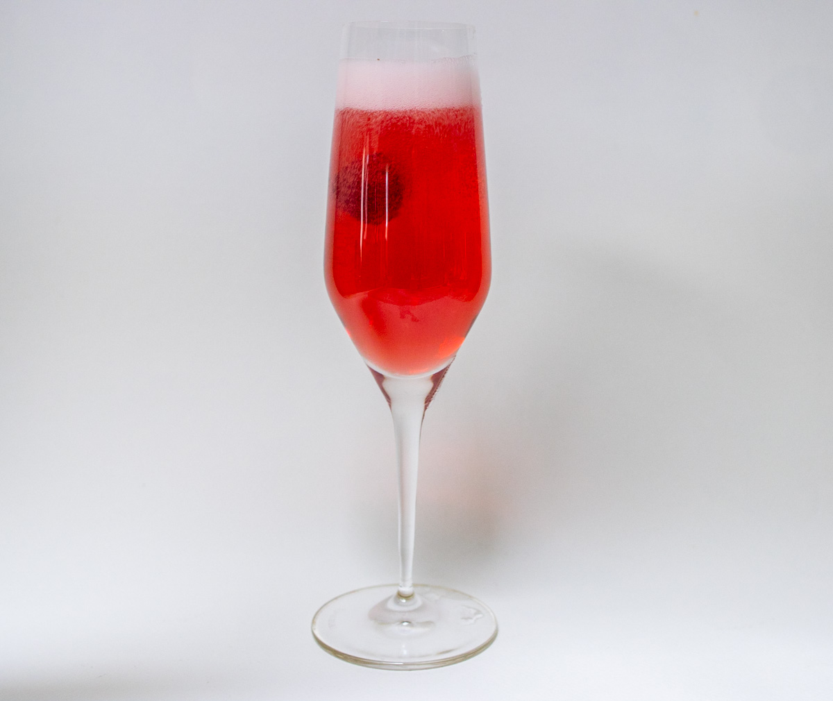 Kir Royale with White Background