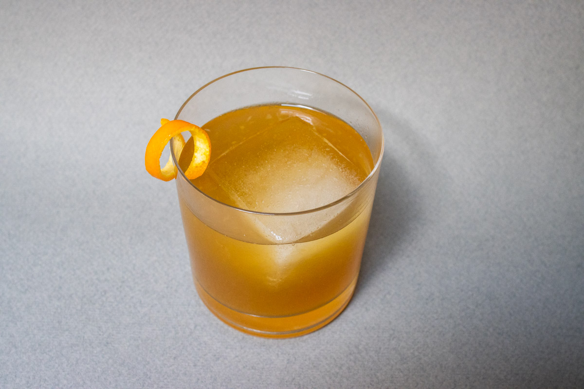 Maple Bourbon Smash with Orange Twist