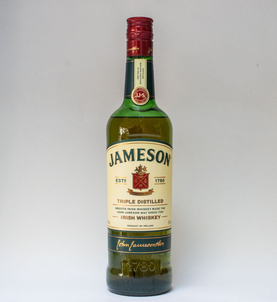 Bottle of Jameson Irish Whiskey