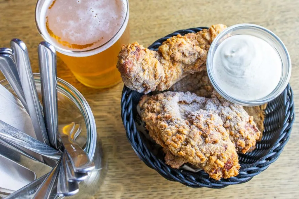 Chicken Wings and Beer at Amass Fried Chicken in Copenhagen