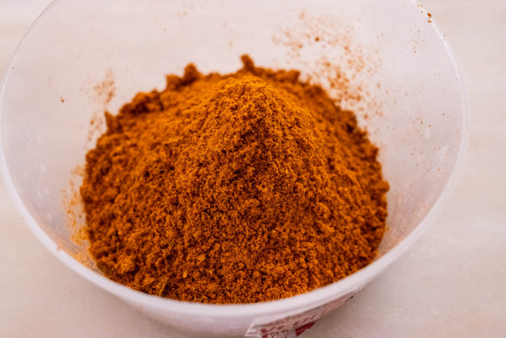 Chili Powder in a Container for Mapo Tofu
