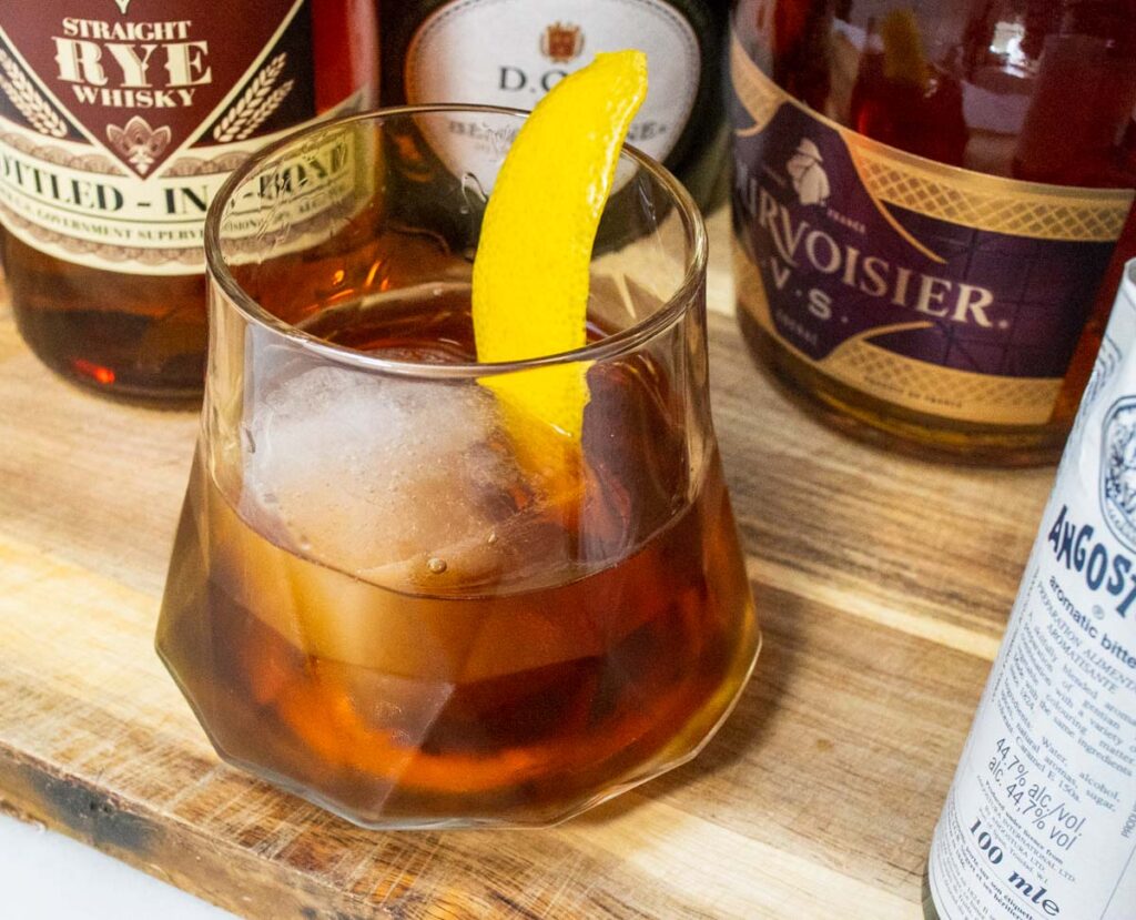 Crafted Vieux Carre with Bottles