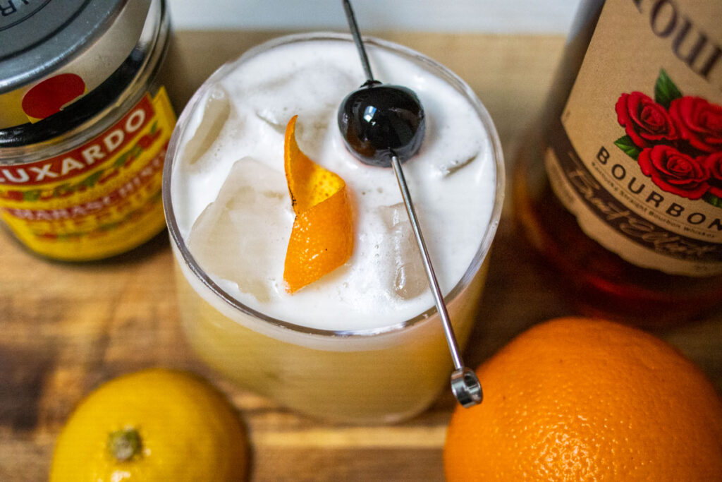 Crafted Whiskey Sour Up Close