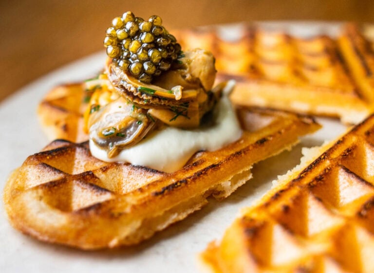 Heart Waffle at Restaurant Barr in Copenhagen