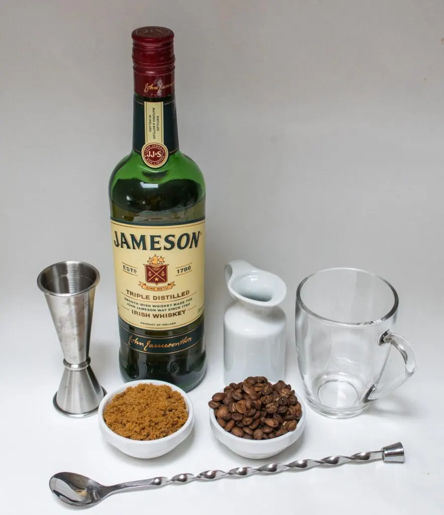 Irish Whiskey Ingredients and Tools