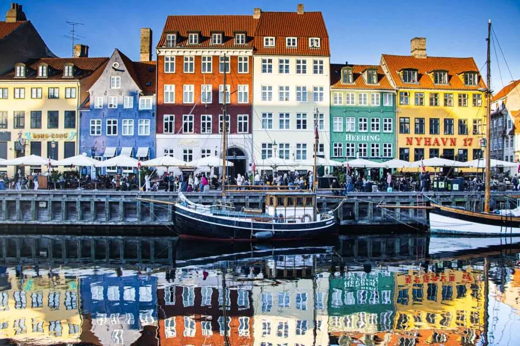 Nyhavn with Boats in Copenhagen