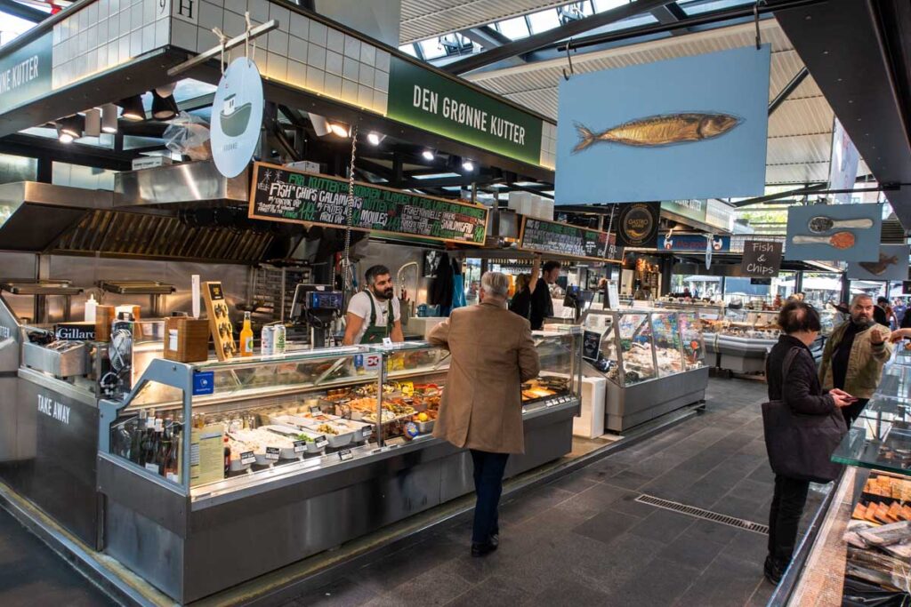 Seafood Stall at Torvehallerne in Copenhagen