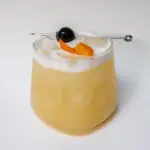 Whiskey Sour with White Background