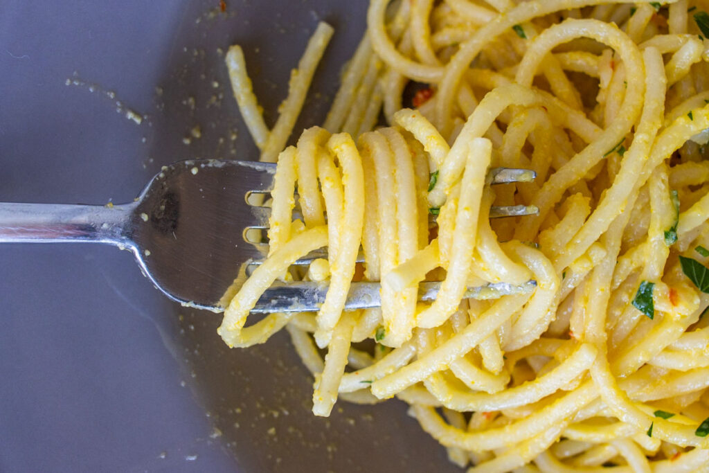 Forkful of Spaghetti alla Bottarga