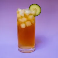 Pimms Cup Cocktail with Purple Background 2