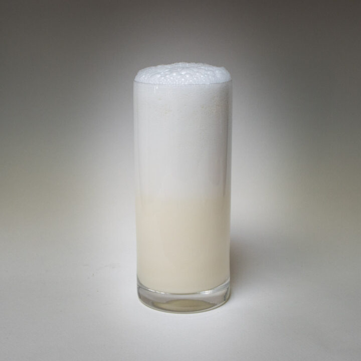 Ramos Gin Fizz Cocktail with White Background