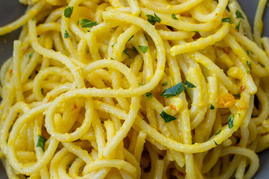 Spaghetti alla Bottarga - Extreme Closeup