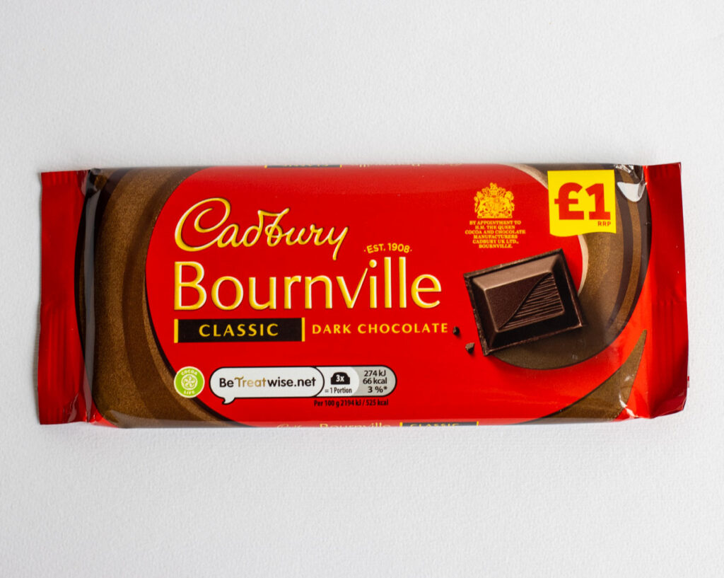 Cadbury Bournville Classic Dark Chocolate Wrapped