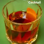 Pinterest image: photo of an Emerald cocktail with caption reading 