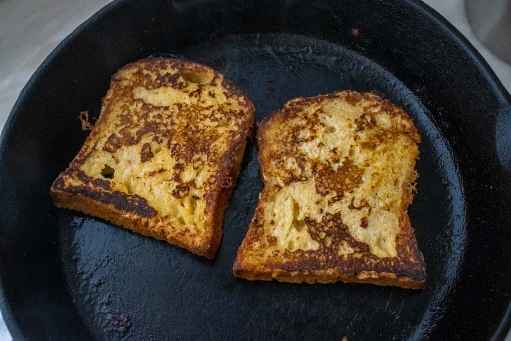 French toast in a pan