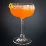 Paper Plane Cocktail with Black Background