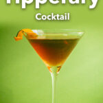 Pinterest image: photo of a Tipperary cocktail with caption reading 