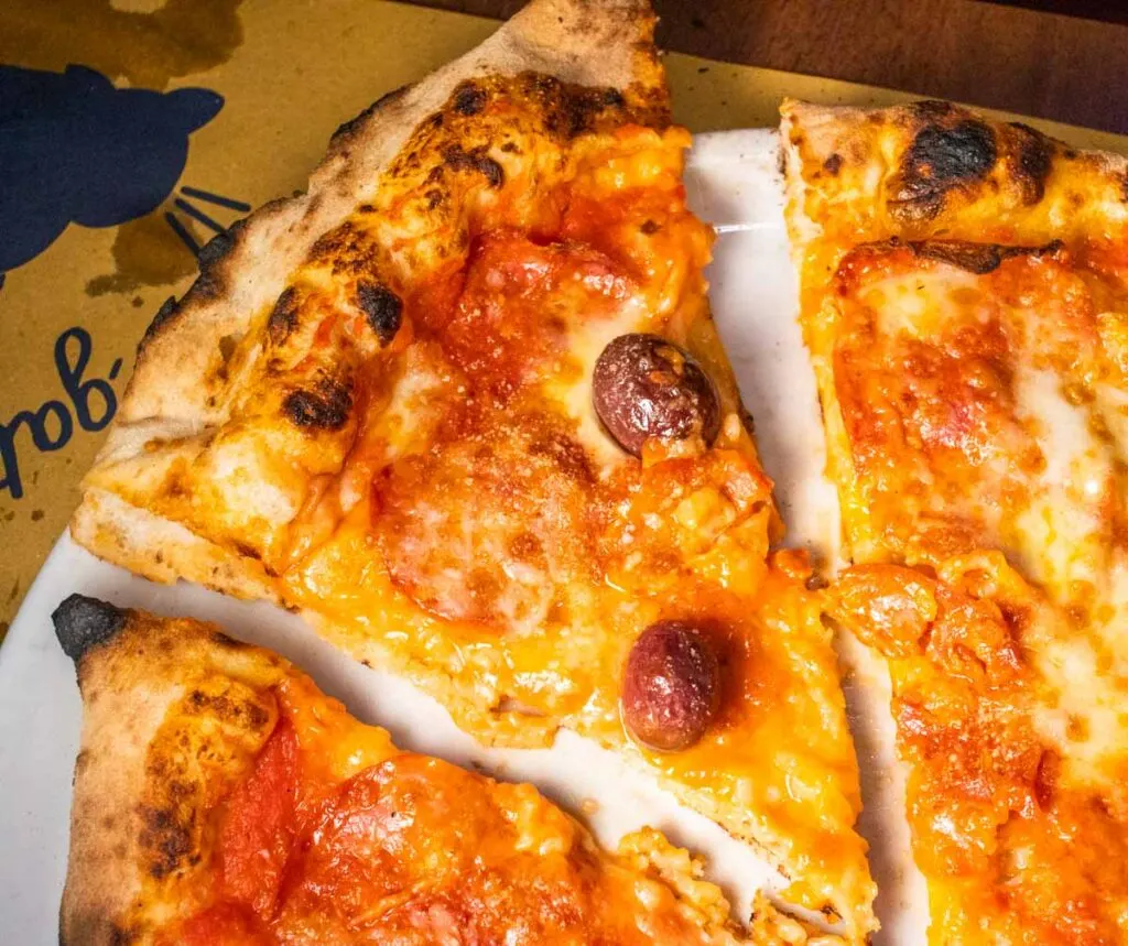 Gallurese Picanete Pizza at La Gatta Mangiona in Rome