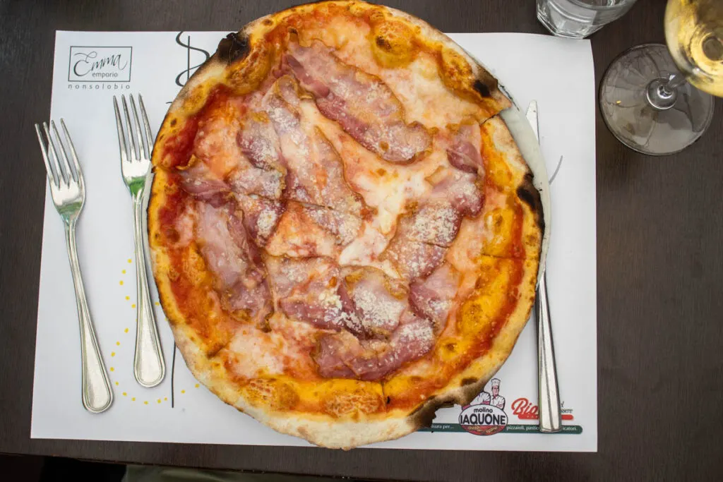 Prosciutto Pizza at Emma Margherita
