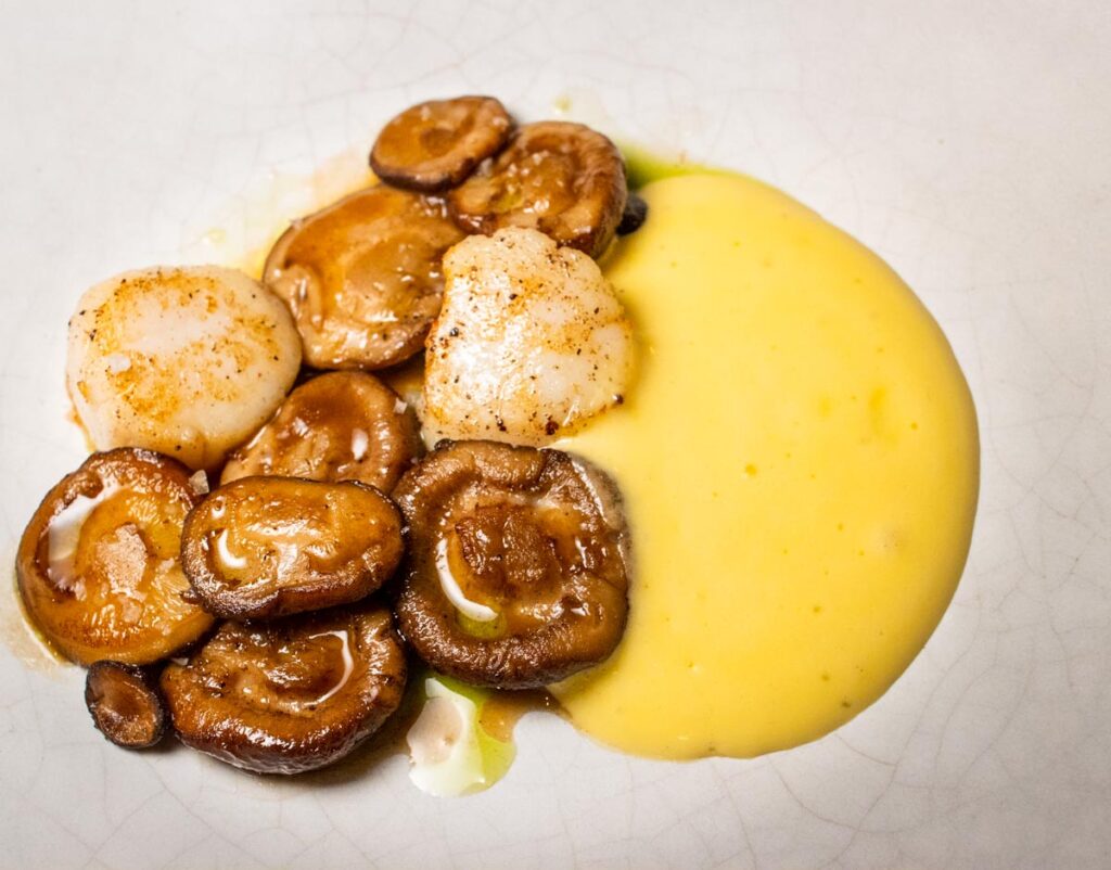 Scallops and Mushrooms at Le Botaniste in Strasbourg