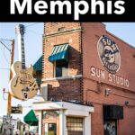 Pinterest image: photo of Sun Studio with caption reading "Things to do in Memphis"