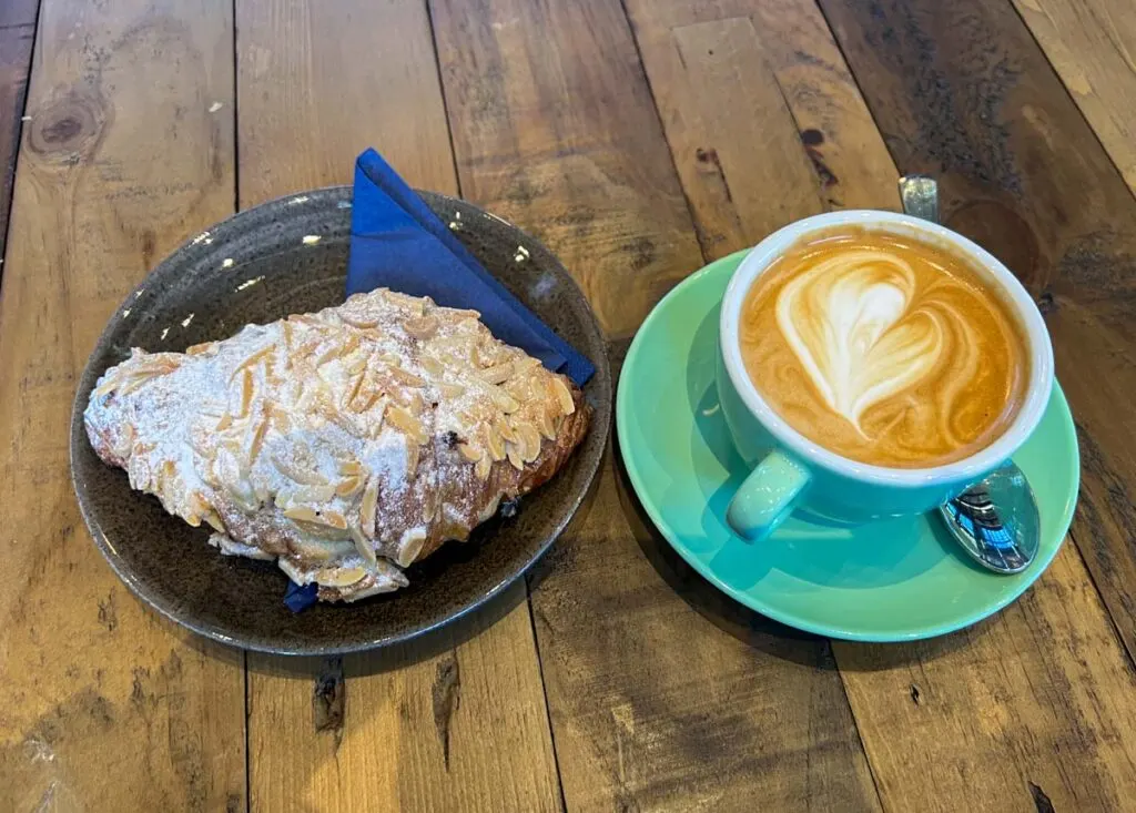 Croissant and Coffee at Copenhagen Coffee Lab in Hamburg Germany
