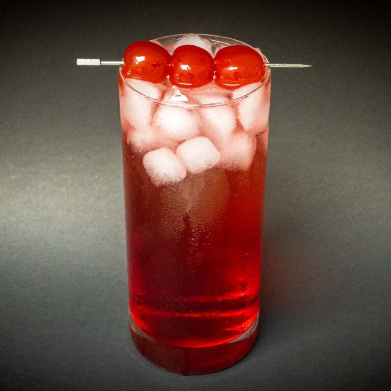 Dirty Shirley Cocktail with Black Background