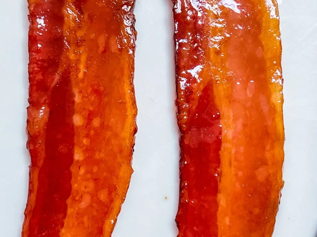 Extreme Close up of Maple Bacon with Brown Sugar