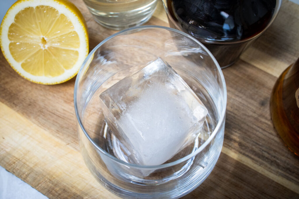 Large Ice Cube for a New York Sour