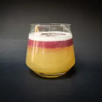 New York Sour Cocktail with Black Background Centered