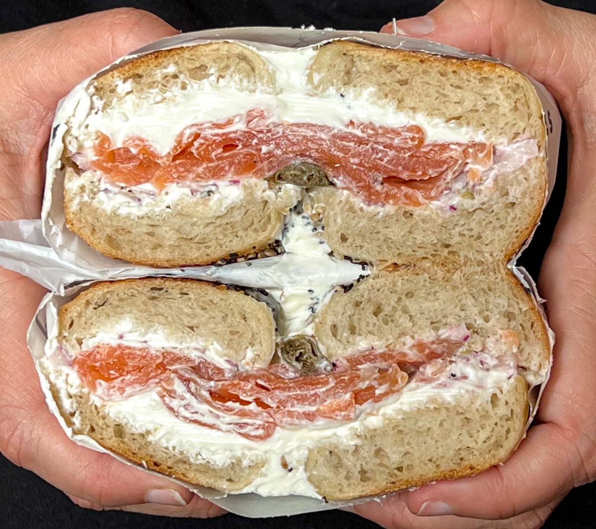 Bagel and Lox at Good Boy Bagels in Lisbon