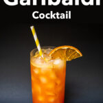 Pinterest image: photo of a Garibaldi cocktail with caption reading "How to Craft a Garibaldi Cocktail"