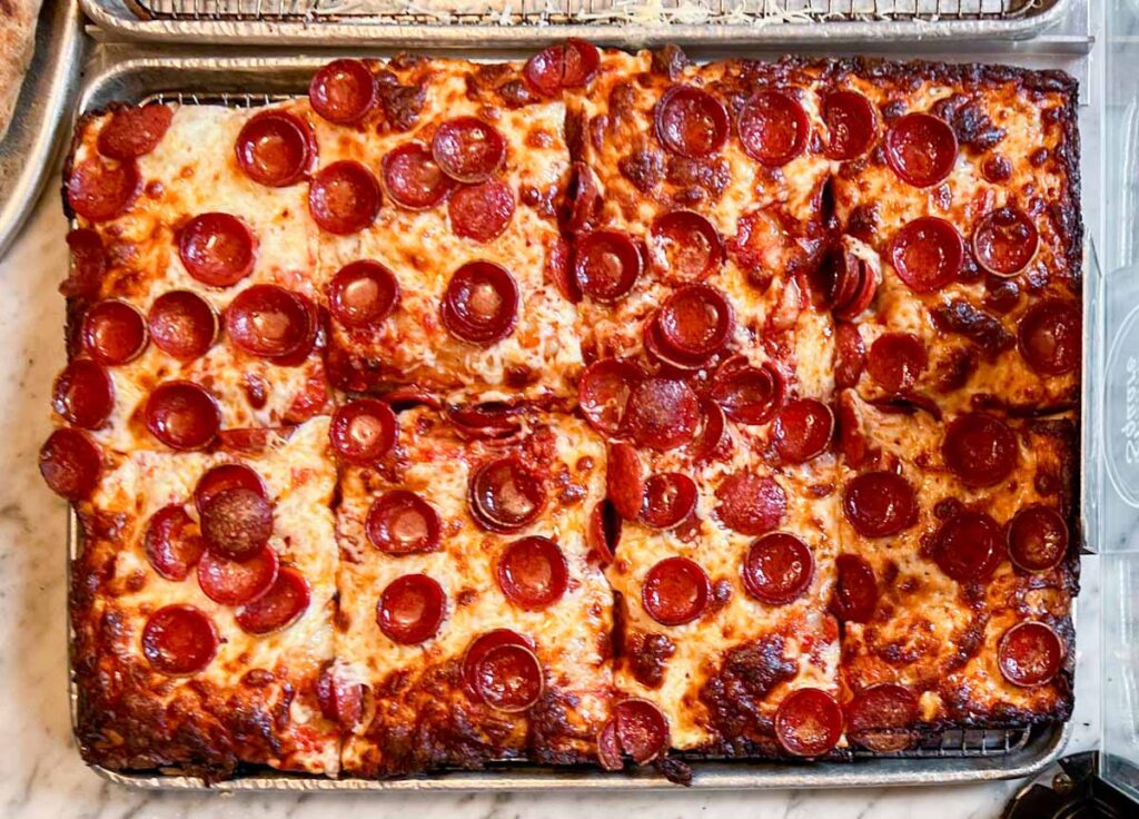 Pepperoni Slice at Mamas Too in New York City