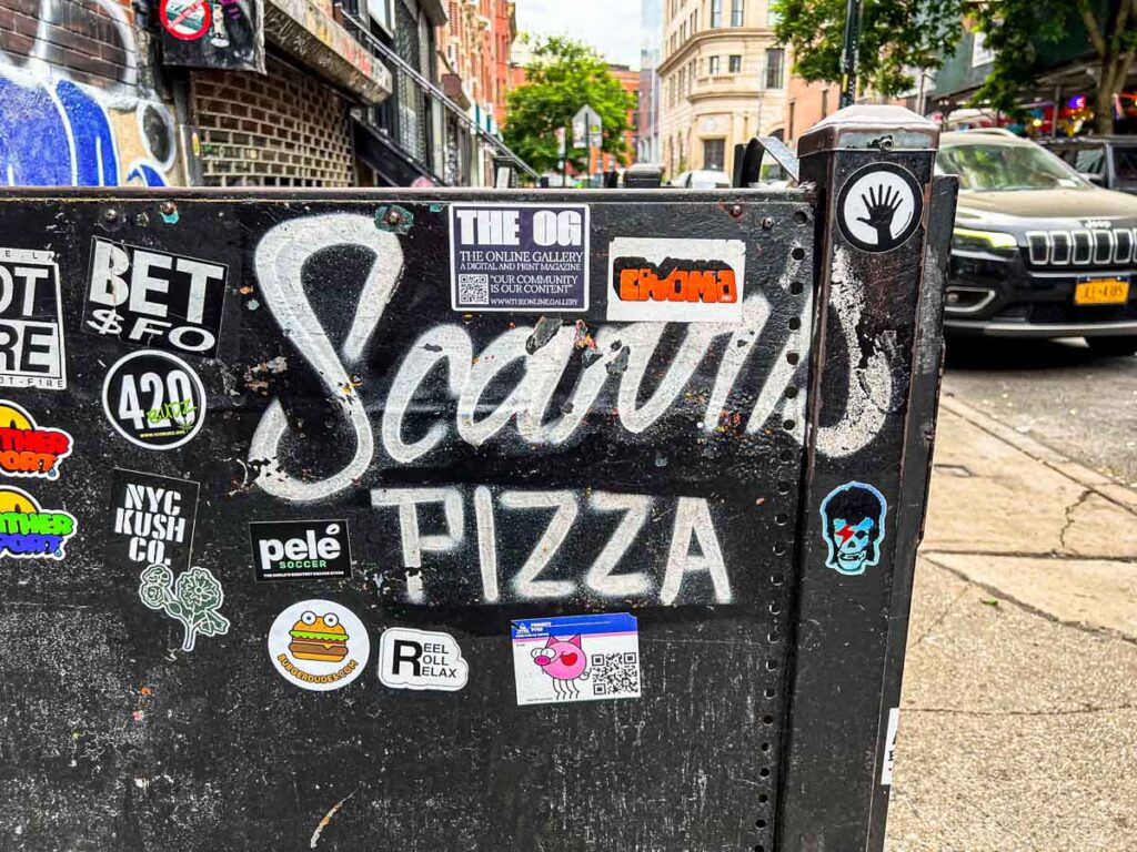 Scars Pizza Sign in New York City