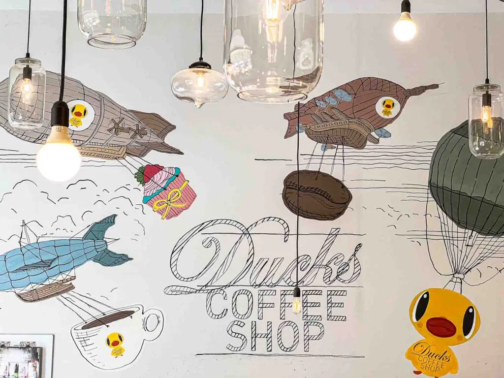 Art at Ducks Coffee Shop in Graz